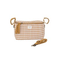 Little Pea_3 Sprouts κρεμαστό τσαντάκι καροτσιού_Quilted_Stroller_Organizer_Mustard_Gingham_1